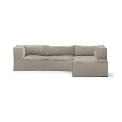 ferm LIVING Catena 3 seater modular sofa. Configuration 2. #colour_cotton-linen