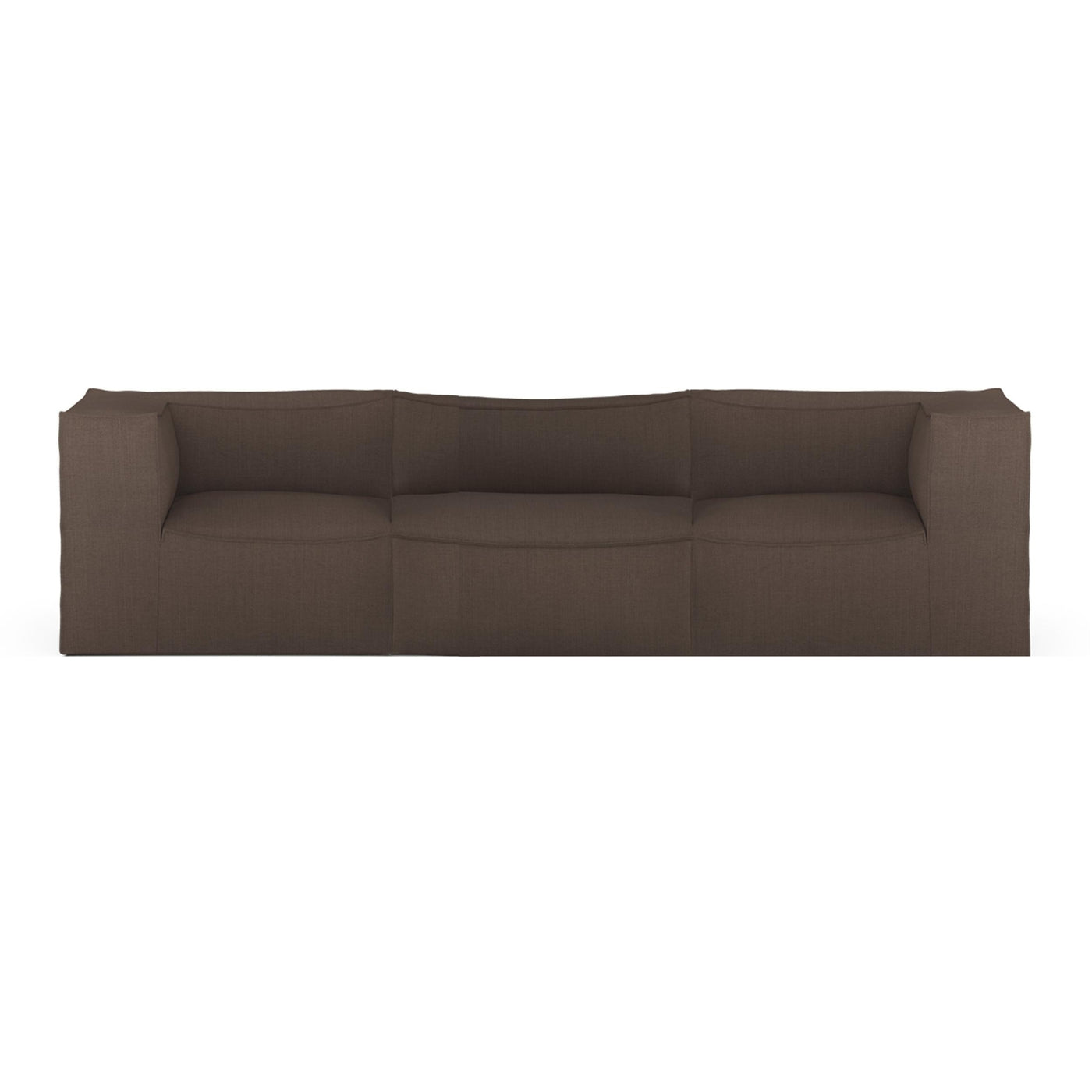 ferm LIVING Catena 3 seater modular sofa. Configuration 1. #colour_linara-chocolate