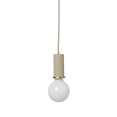 ferm living collect lighting series, socket pendant low in black brass from the ferm living collect lighting series socket pendant low in cashmere. Available from someday designs. #colour_cashmere