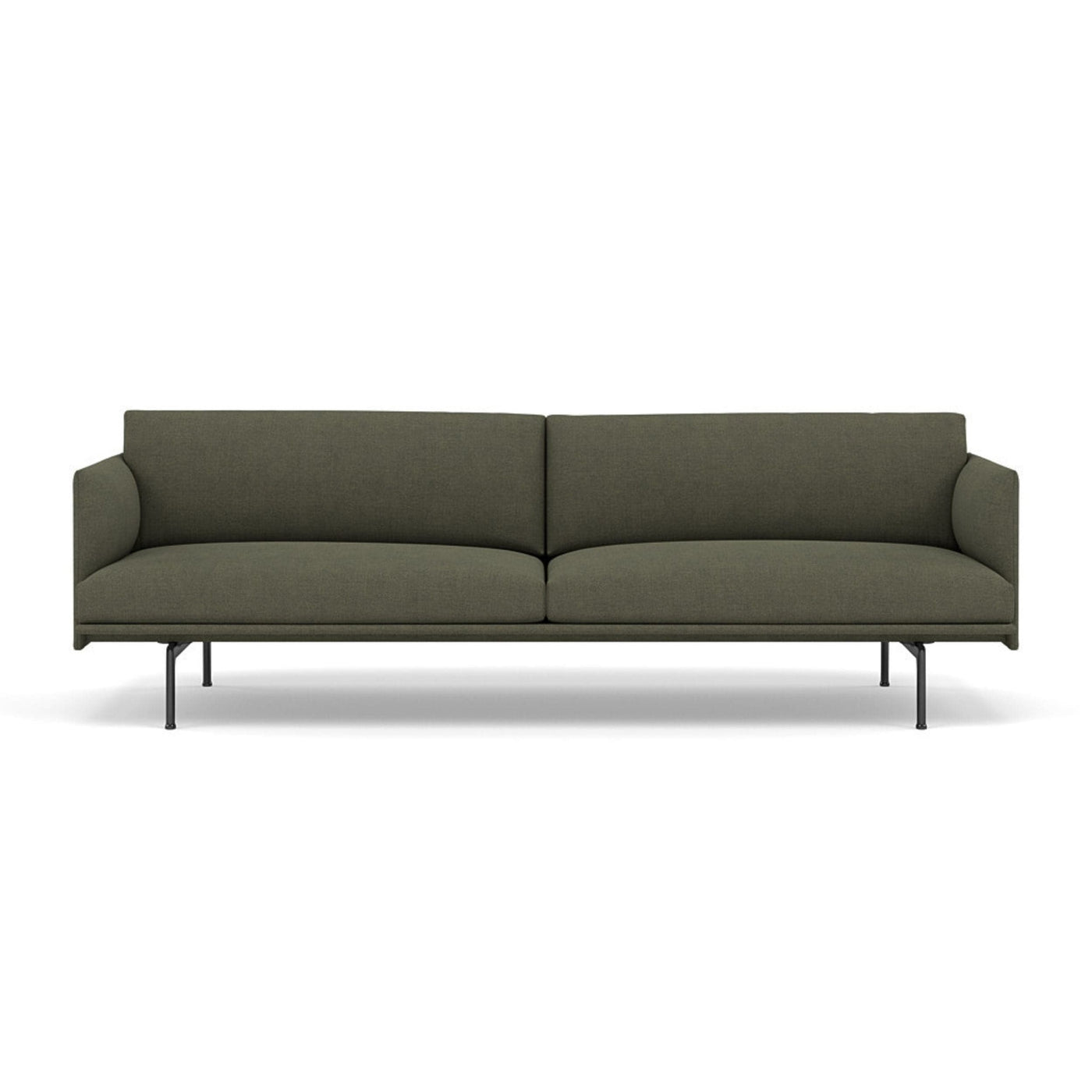Muuto Outline  Studio Sofa 220 in fiord 961 and black legs. Made to order from someday designs. #colour_fiord-961
