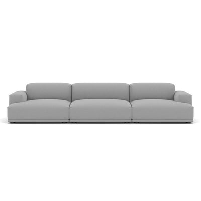 Muuto Connect modular sofa 3 seater in  light grey fabric. Made to order from someday designs. #colour_steelcut-trio-133