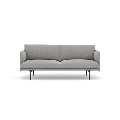 Muuto Outline Studio Sofa 170 in Fiord 151 grey and black legs. Made to order from someday designs. #colour_fiord-151