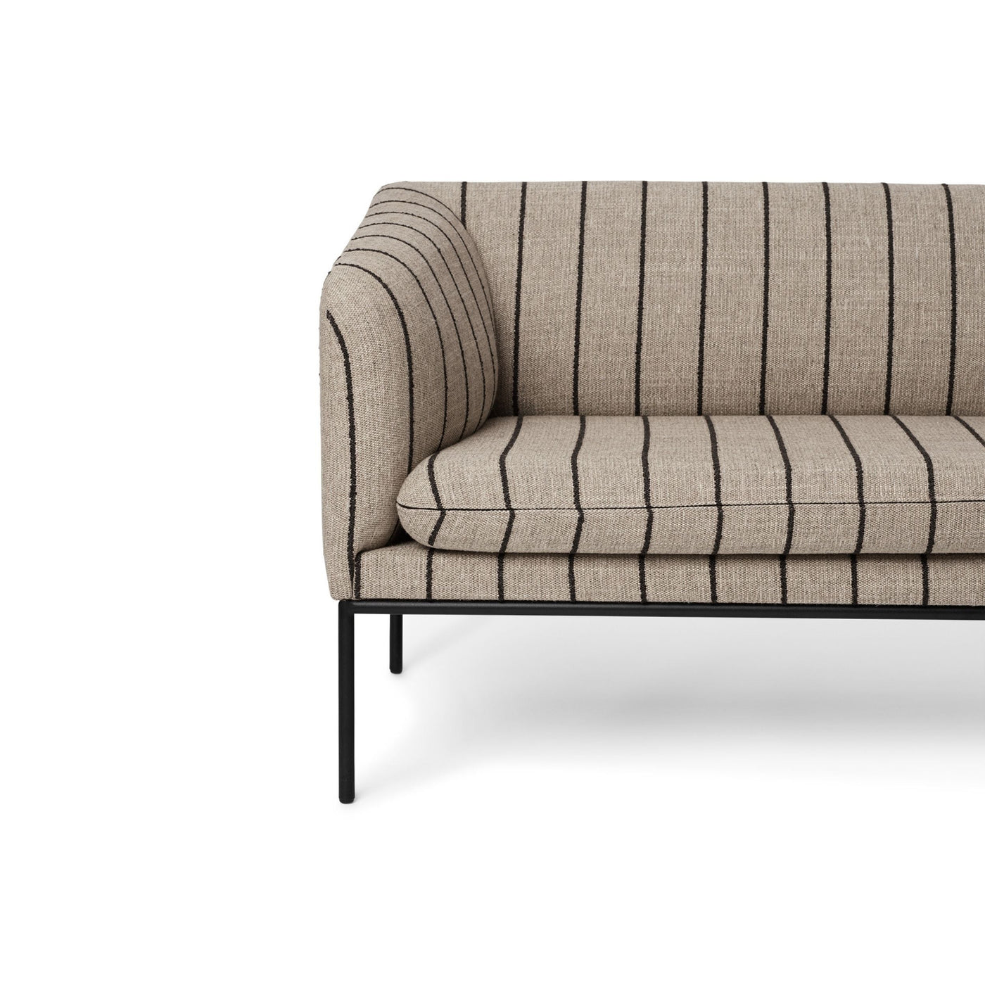 Ferm Living Turn sofa in Pasadena striped fabric. Made to order from someday designs