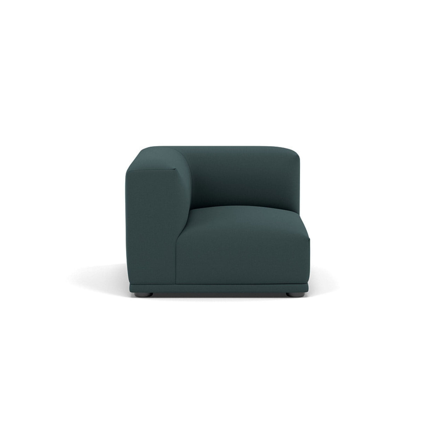 Muuto Connect Modular Sofa System, module e, corner, steelcut 180 green fabric. Available from someday designs. #colour_steelcut-180