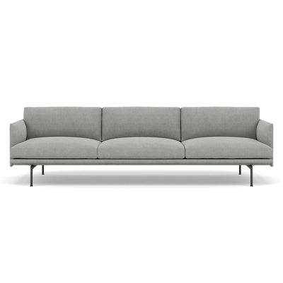 Muuto Outline 3.5 seater sofa in light grey fabric. Made to order from someday designs. #colour_fiord-151