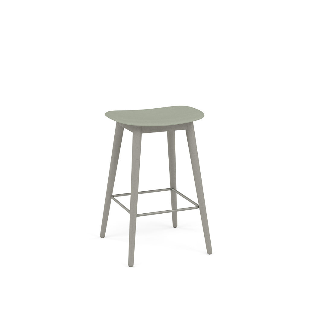 muuto fiber bar stool wood base dusty green available at someday designs. 