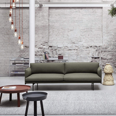Muuto Outline 3 seater sofa in fiord 961 green fabric. Available from someday designs. #colour_fiord-961