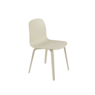 Muuto Visu chair wood base in sand. A modern dining chair available to buy from someday designs #colour_sand