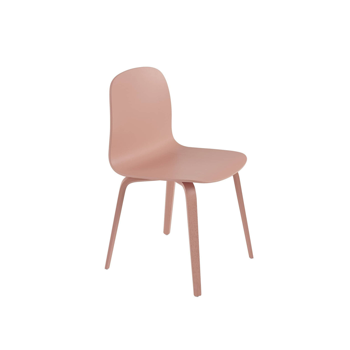 Muuto Visu chair wood base in tan rose. A modern dining chair available to buy from someday designs . #colour_tan-rose