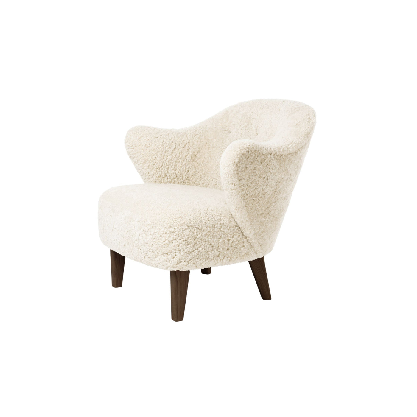 by Lassen Ingeborg Chair with smoked oak legs. #colour_sheepskin-off-white