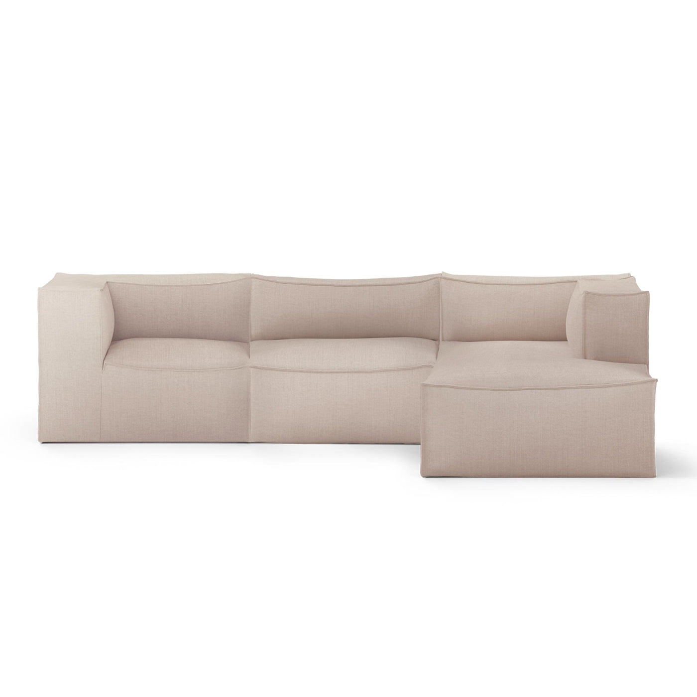 ferm LIVING Catena 3 seater modular sofa. Configuration 2. #colour_linara-sand