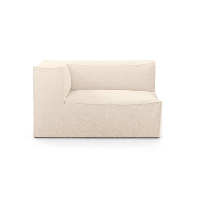 Ferm Living Catena Modular Series. Shop online at someday designs. L400 armrest left in #colour_off-white-wool-boucle
