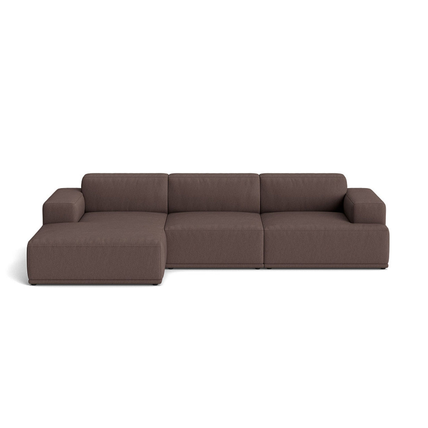 Muuto Connect Soft Modular 3 Seater Sofa, configuration 2. Made-to-order from someday designs. #colour_clay-6-red-brown