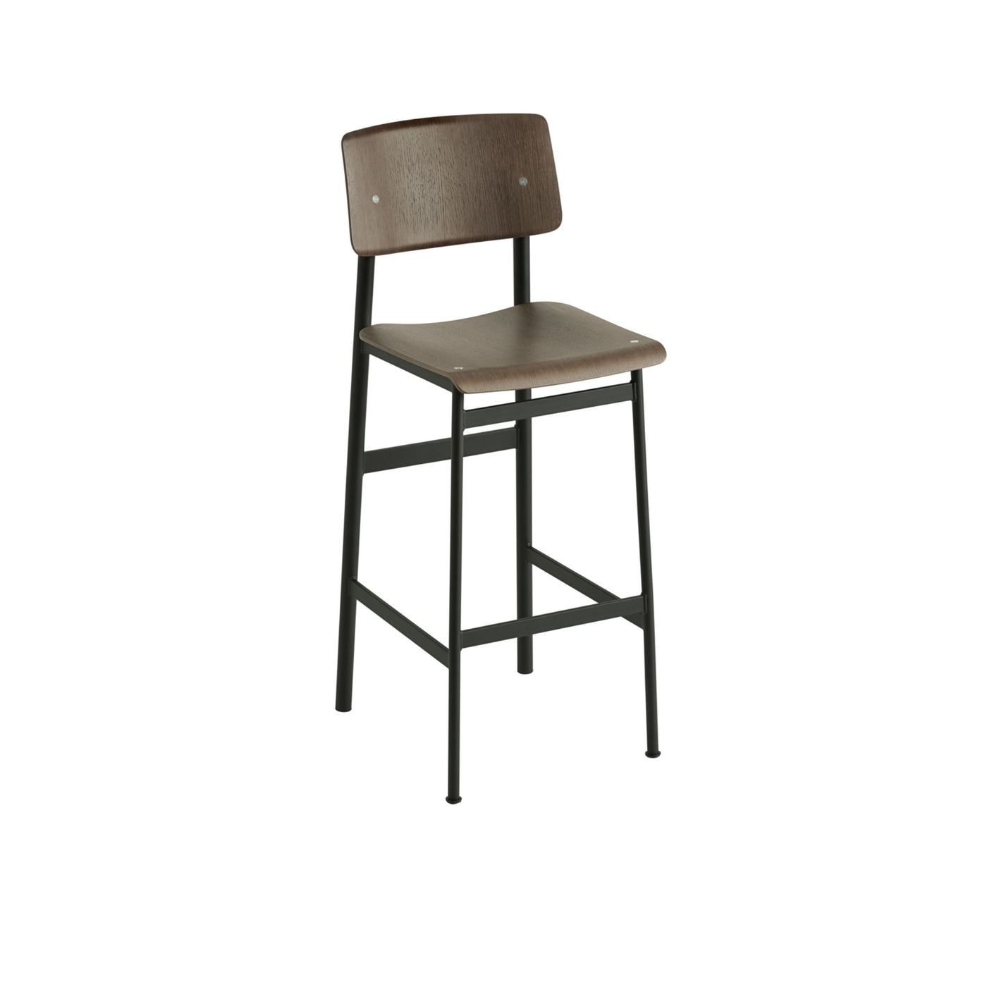Muuto Loft Bar Stool 75cm. Shop online at someday designs. #colour_stained-dark-brown-black