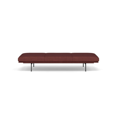 muuto outline daybed in canvas 576 red fabric and black legs. Made to order from someday designs. #colour_canvas-576-red