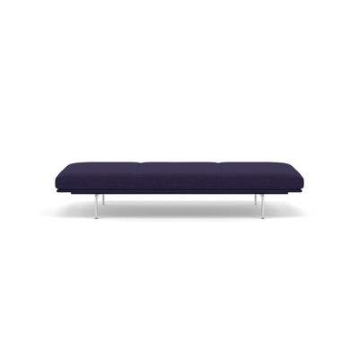 muuto outline daybed in canvas 684 blue and polished aluminium legs. Made to order from someday designs. #colour_canvas-684-blue
