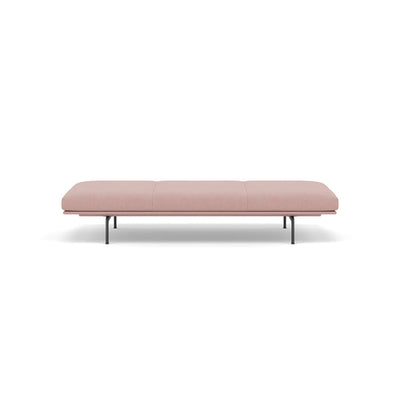 muuto outline daybed in fiord 551 pink fabric and black legs. Made to order from someday designs. #colour_fiord-551