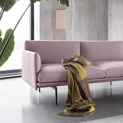 Muuto Outline 2 Seater Sofa with black legs. Made to order from someday designs. #colour_fiord-551