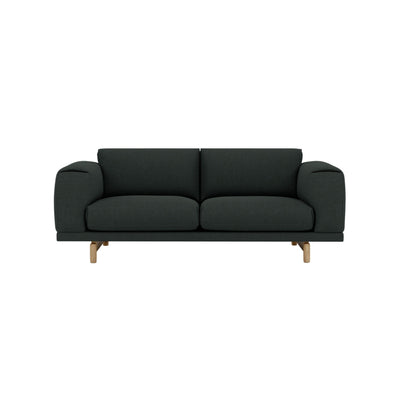 Muuto Rest Sofa in remix 973 green fabric with black legs. Made to order from someday designs. #colour_remix-973-green