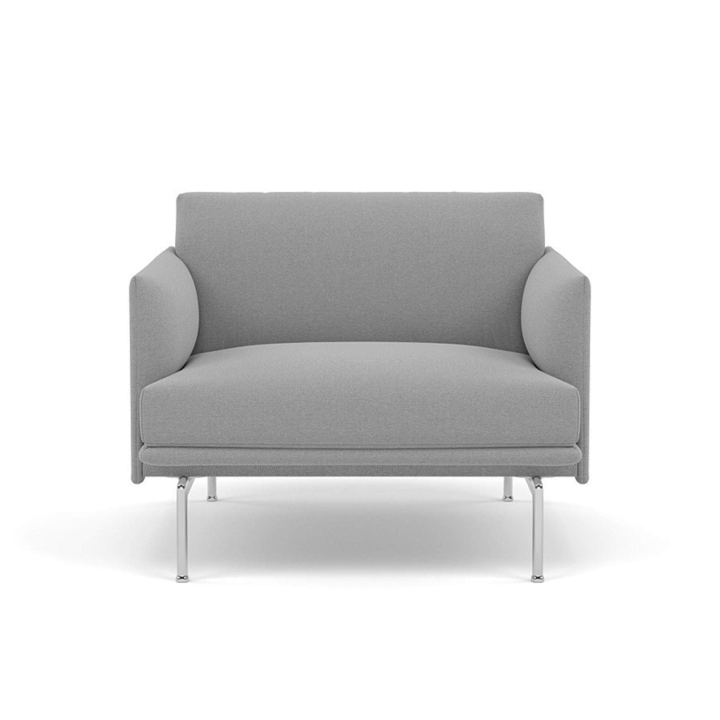 Muuto Outline Chair in Steelcut Trio 133 grey fabric. Made to order from someday designs. #colour_steelcut-trio-133