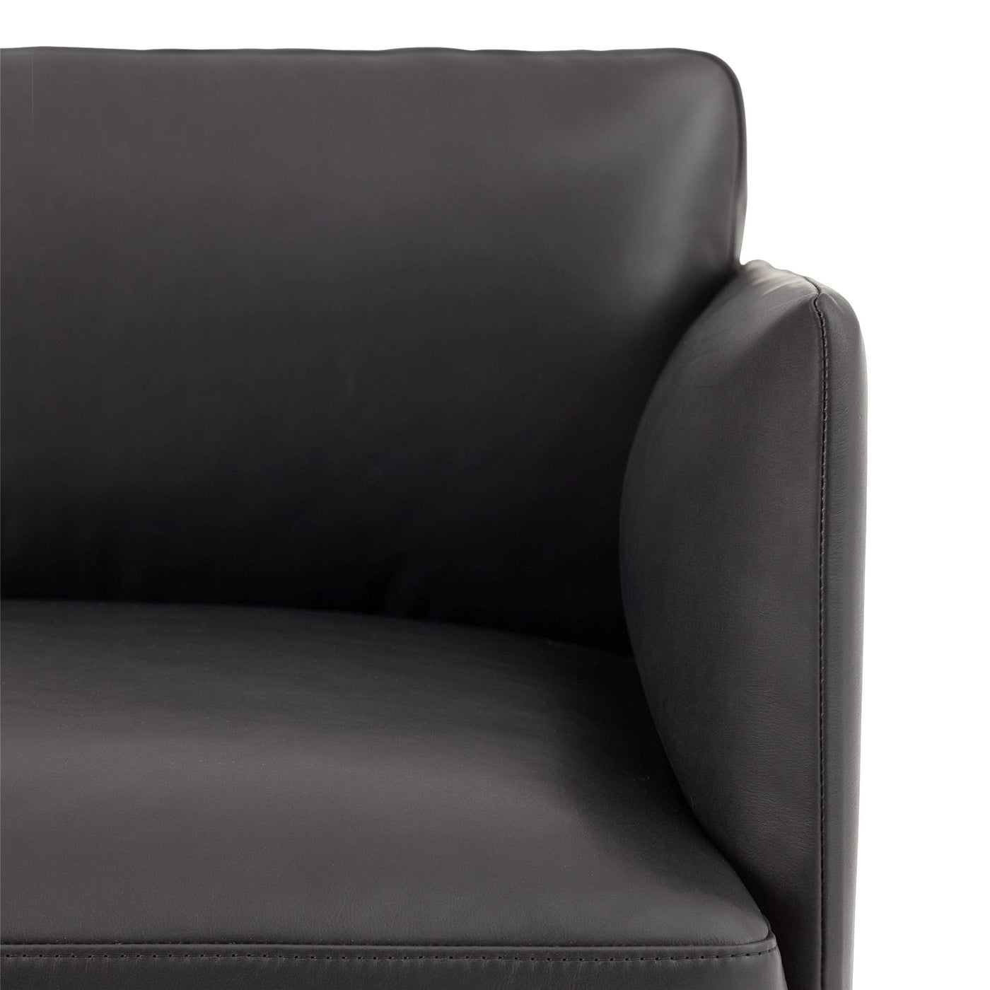 Muuto Outline Sofa in Black Refine Leather. Made to order from someday designs