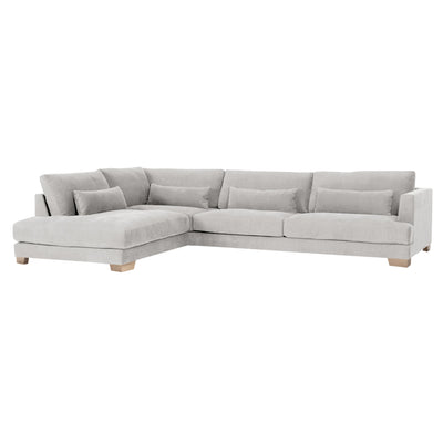 someday designs toft corner sofa in pure 03 light grey with oak legs LHF. #colour_pure-03-light-grey
