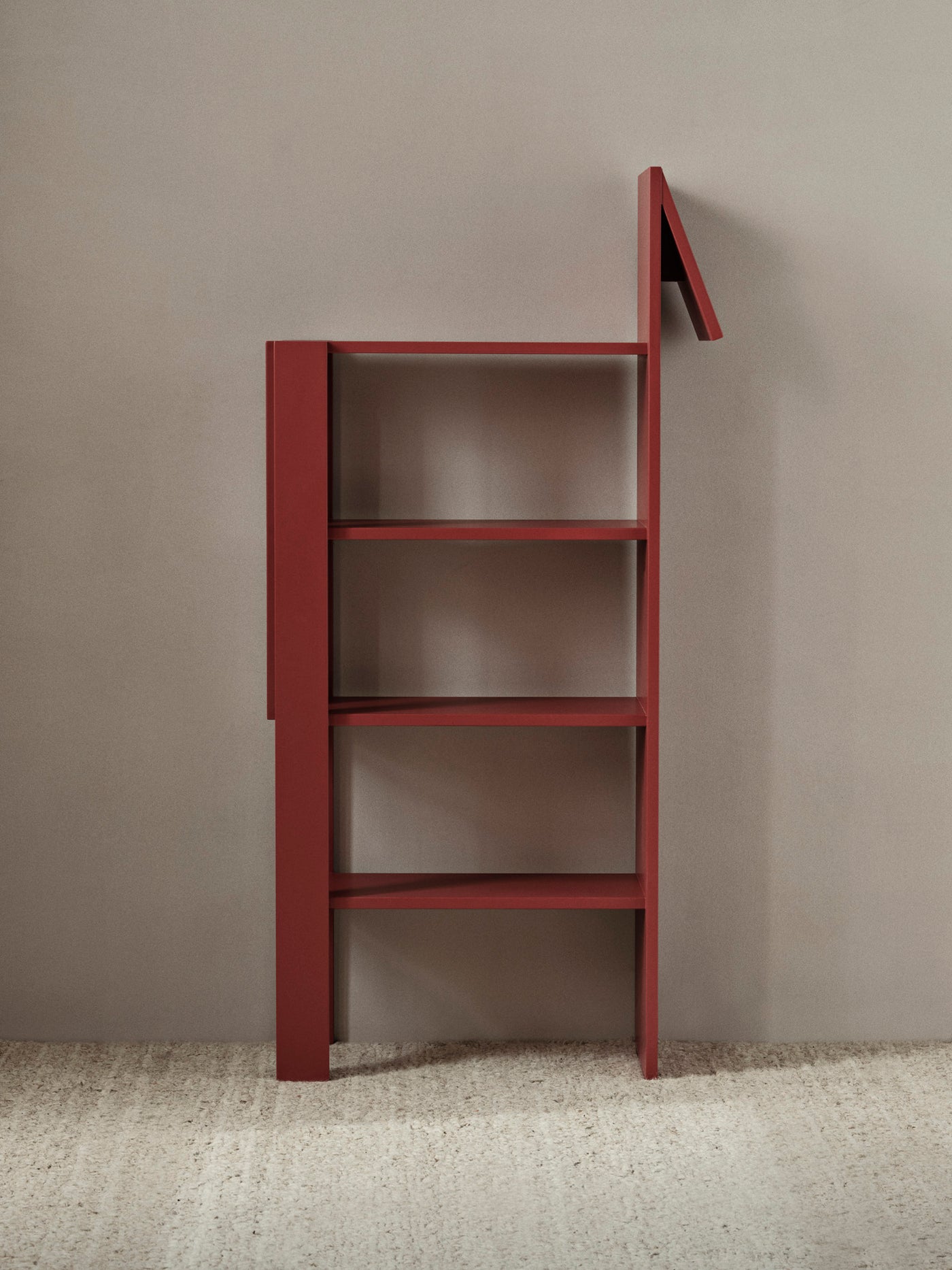 giraffe bookcase by ferm LIVING lifestyle #colour_poppy-red