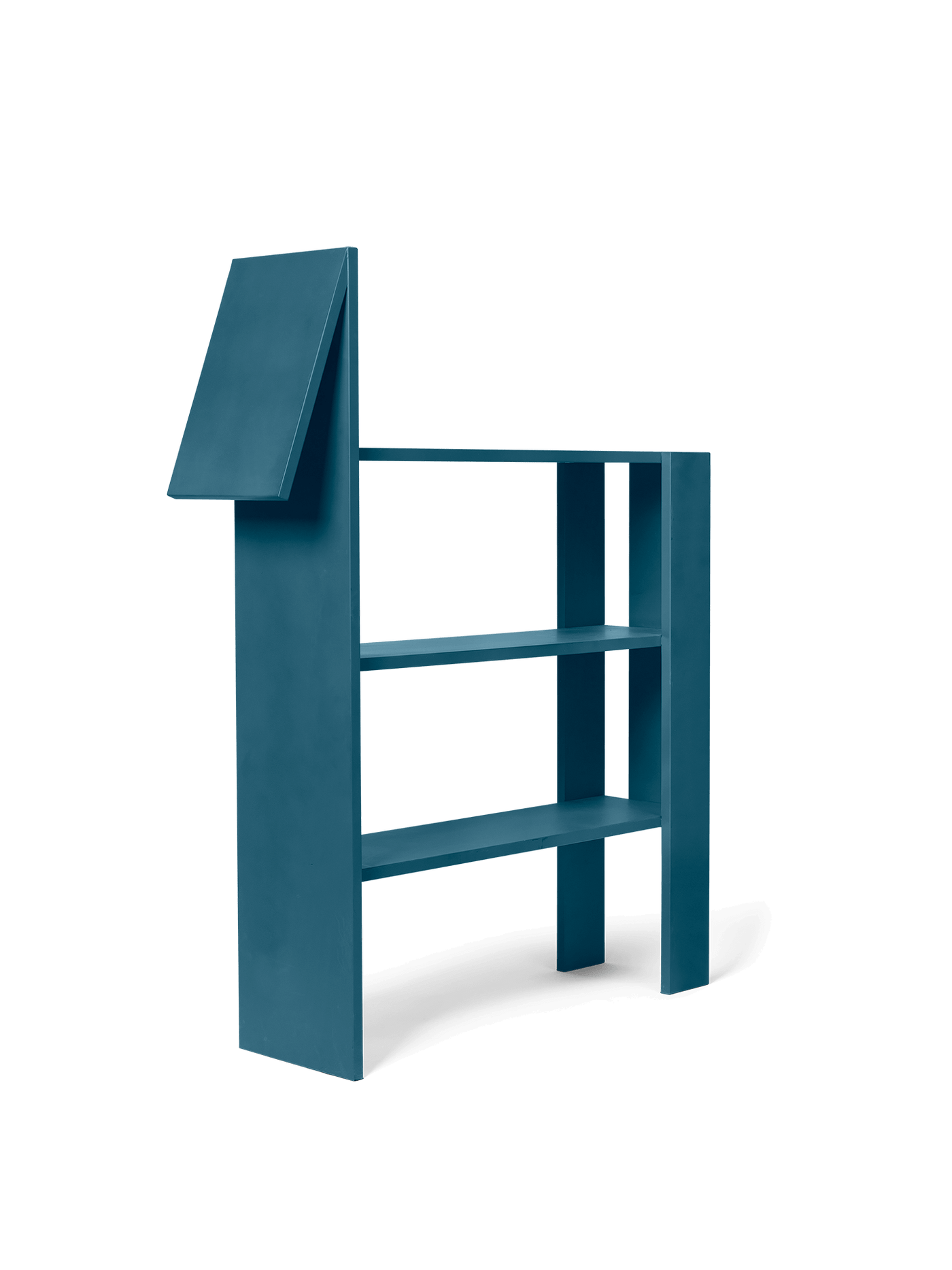 horse bookcase by ferm LIVING front view #colour_dark-blue
