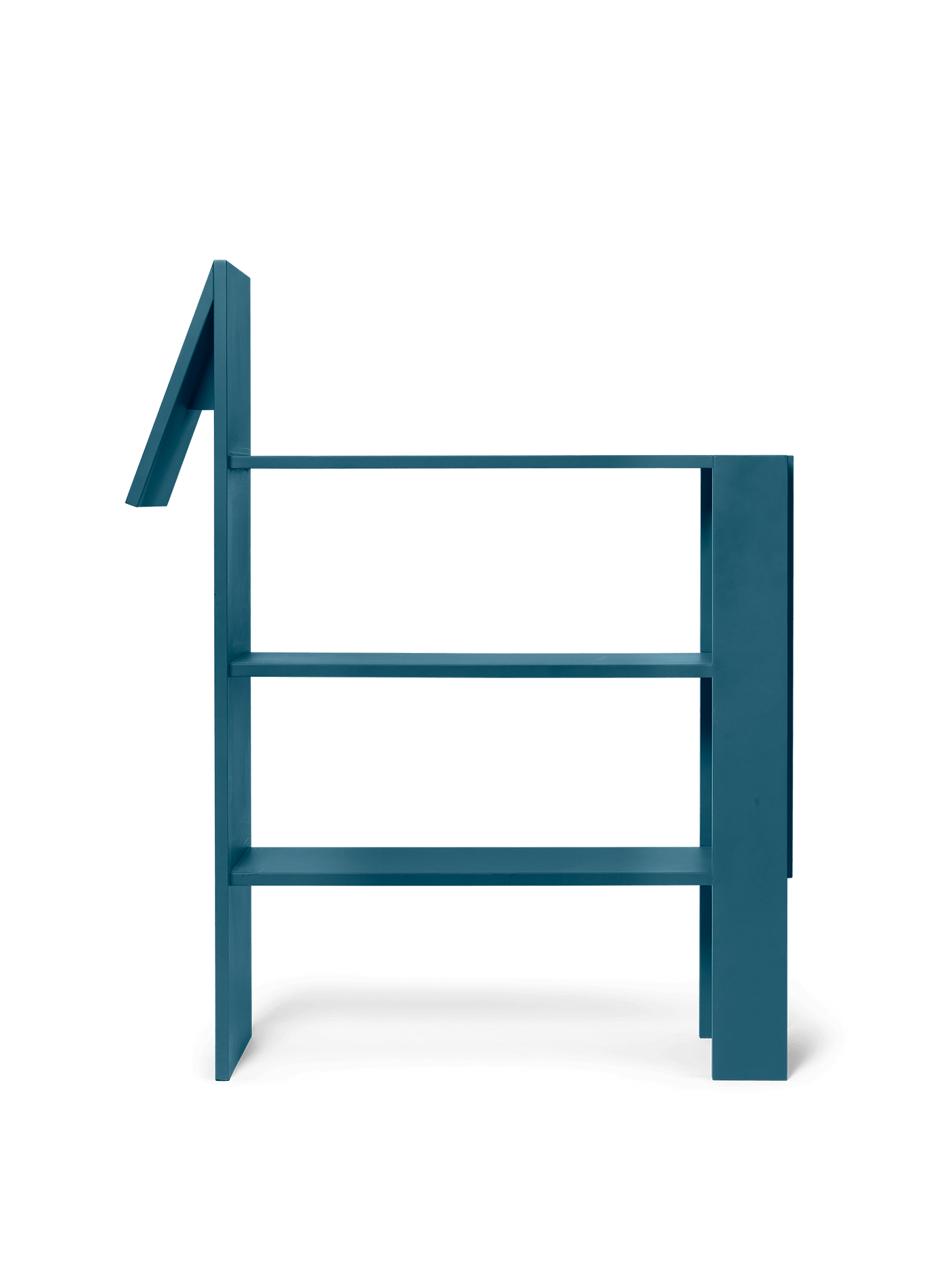 horse bookcase by ferm LIVING side view #colour_dark-blue