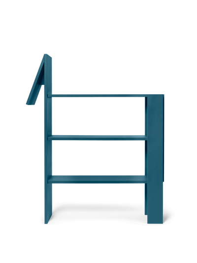 horse bookcase by ferm LIVING side view #colour_dark-blue