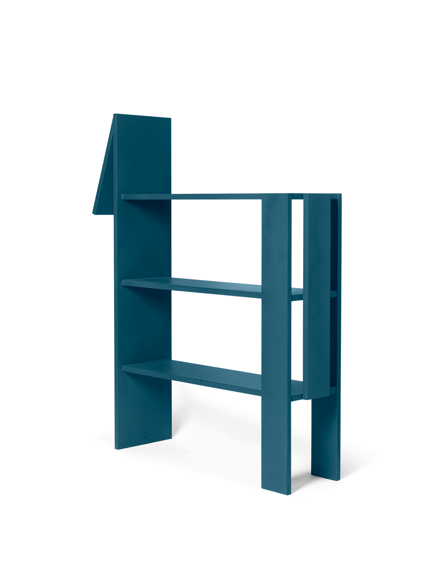 horse bookcase by ferm LIVING back view #colour_dark-blue