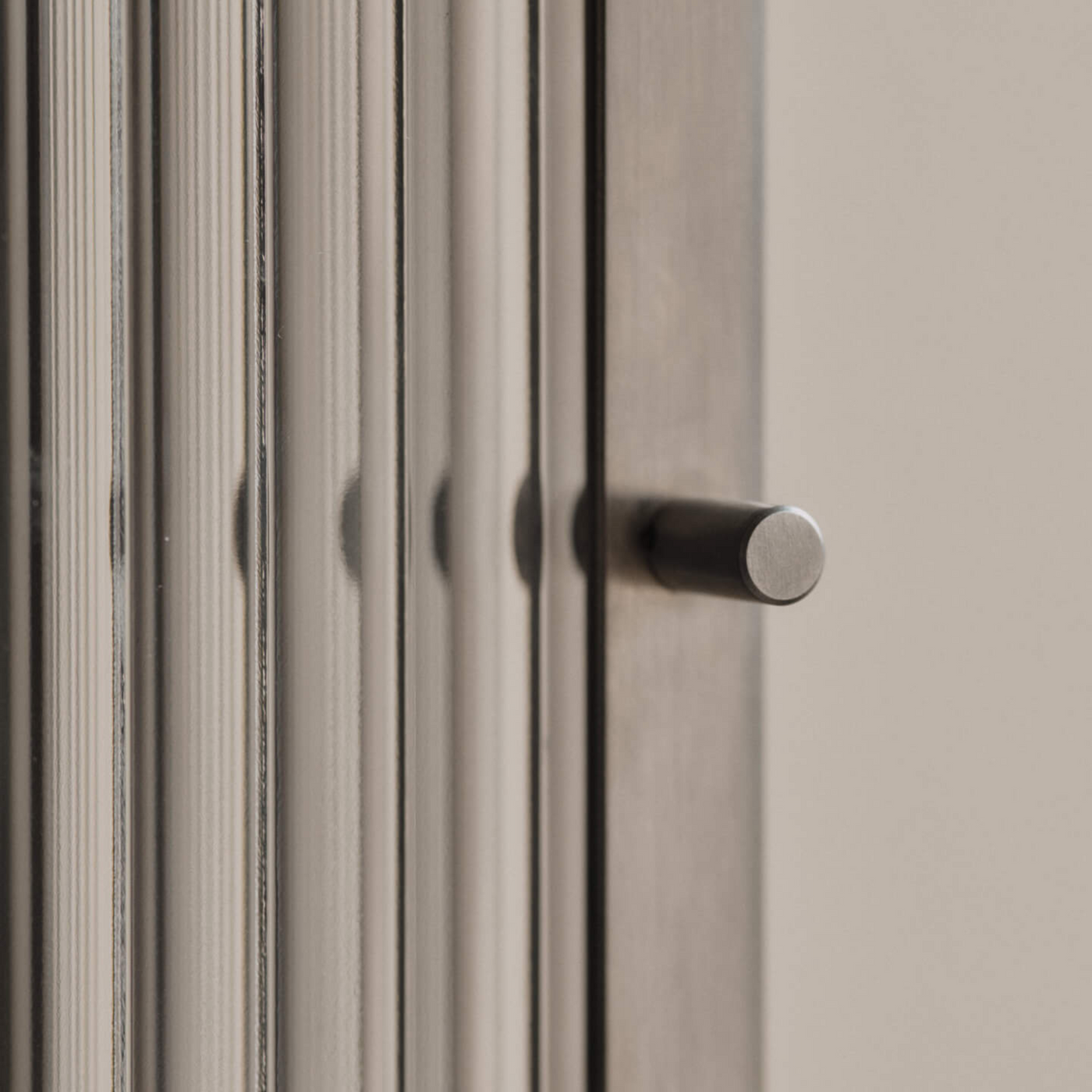 Ferm Living Haze Wall Cabinet Reeded Glass. Shop online at someday designs #colour_brushed-stainless-steel