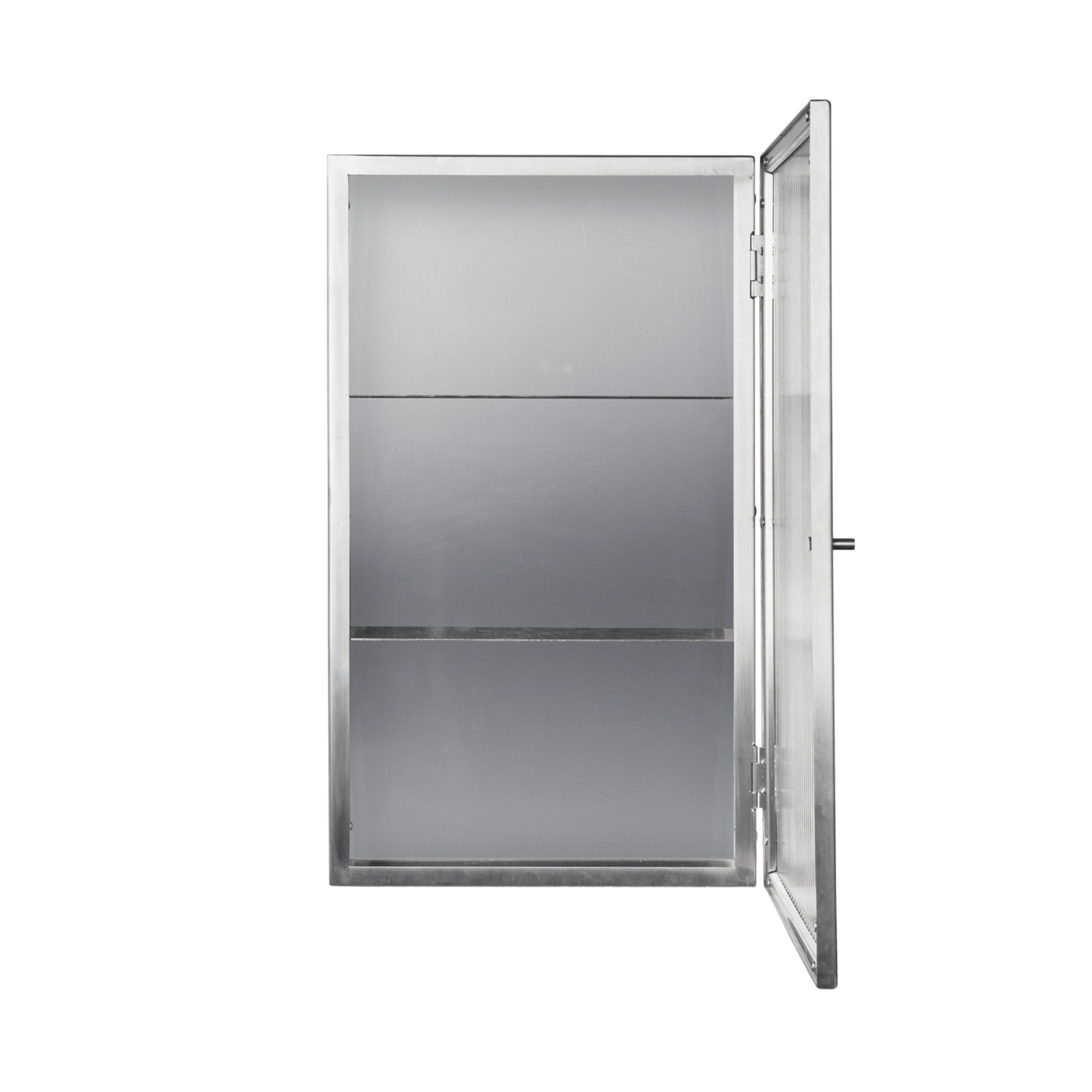 Ferm Living Haze Wall Cabinet Reeded Glass. Shop online at someday designs #colour_brushed-stainless-steel