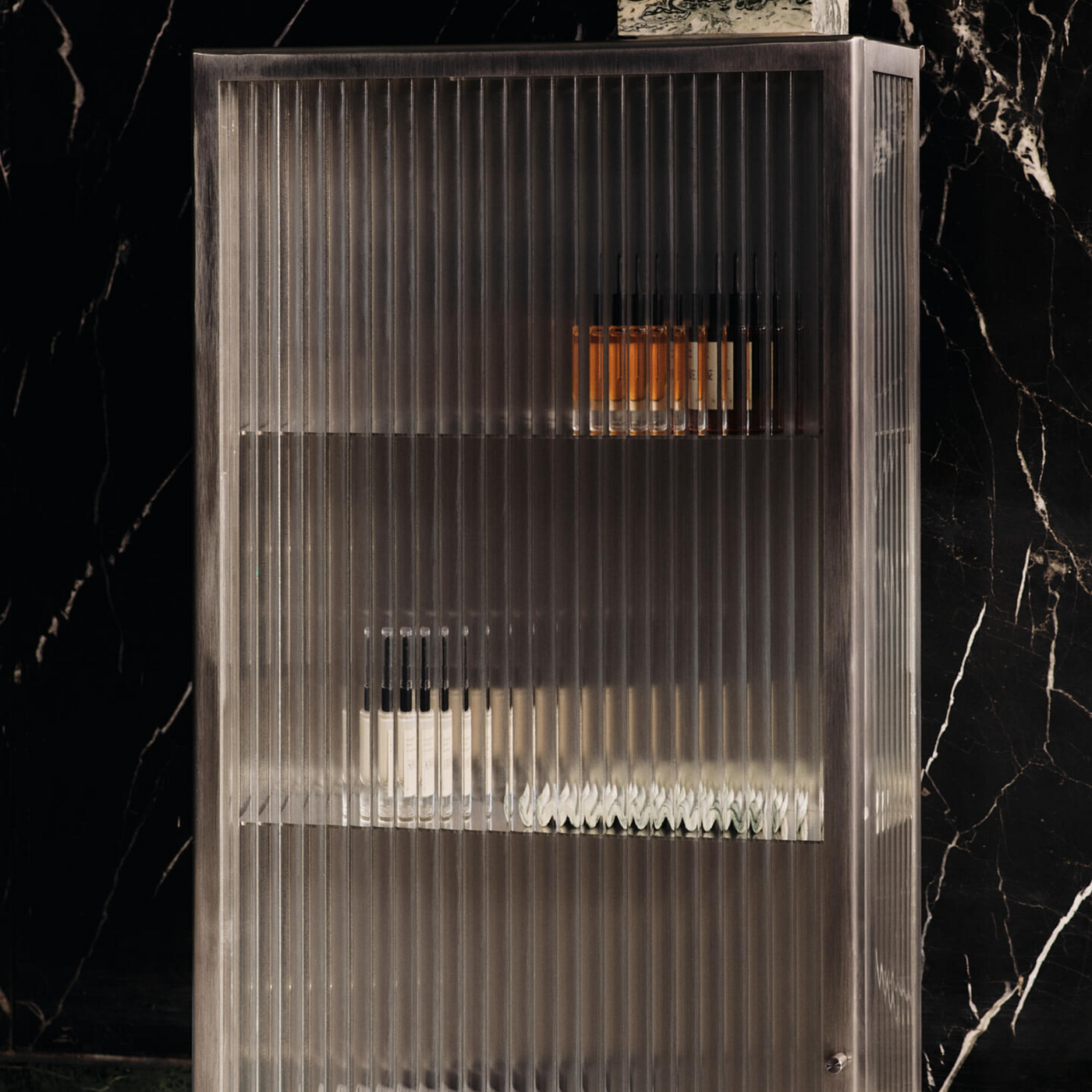 Ferm Living Haze Wall Cabinet in 35x100. Shop now at someday designs. #colour_brushed-stainless-steel
