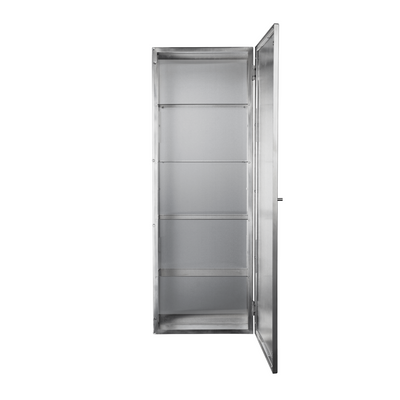 Ferm Living Haze Wall Cabinet in 35x100. Shop now at someday designs. #colour_brushed-stainless-steel
