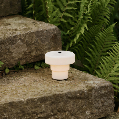 Ferm LIVING Ripple Portable Lamp in White.