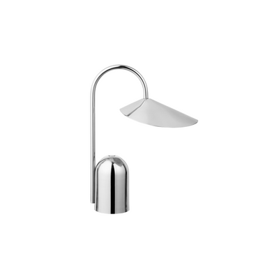 Arum Portable Table Lamp stainless steel. #colour_stainless-steel