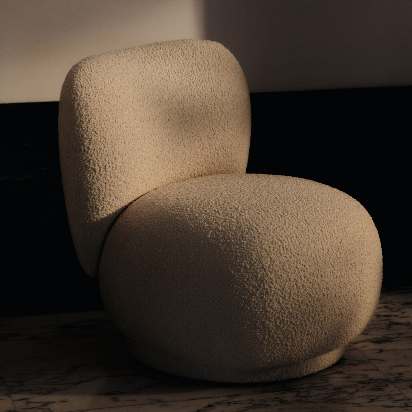 ferm LIVING Rico piccolo lounge, made to order from someday designs. #colour_off-white-nordic-boucle