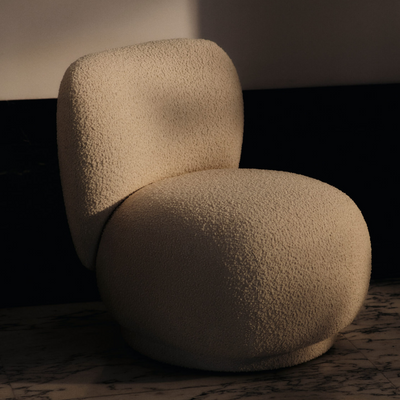 ferm LIVING Rico piccolo lounge, made to order from someday designs. #colour_off-white-nordic-boucle