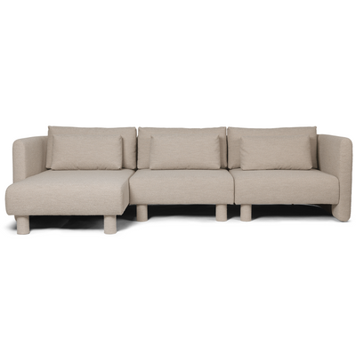 fermLIVING Dase 3 Seater Sofa with chaise soft boucle natural