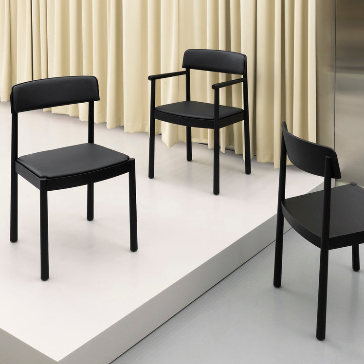 Normann Copenhagen Timb Armchair at someday designs. #colour_black-black-leather
