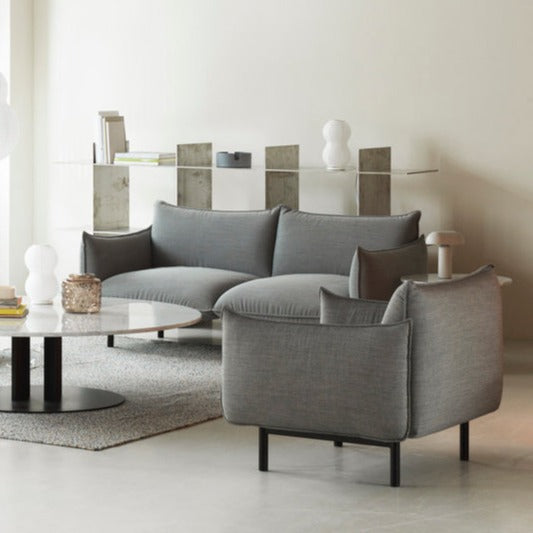 normann copenhagen ark 2 seater modular sofa #colour_steelcut-trio-133