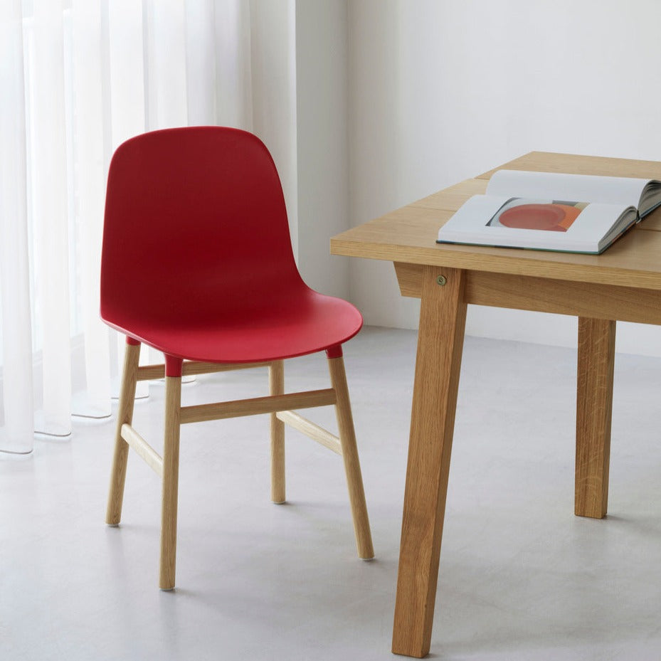 Normann Copenhagen Form Chair Wood at someday designs. #colour_bright-red