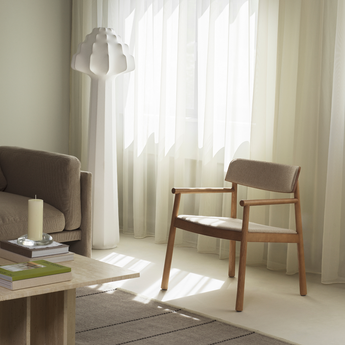 Normann Copenhagen Timb Lounge Chair at someday designs. #colour_tan-hallingdal-220