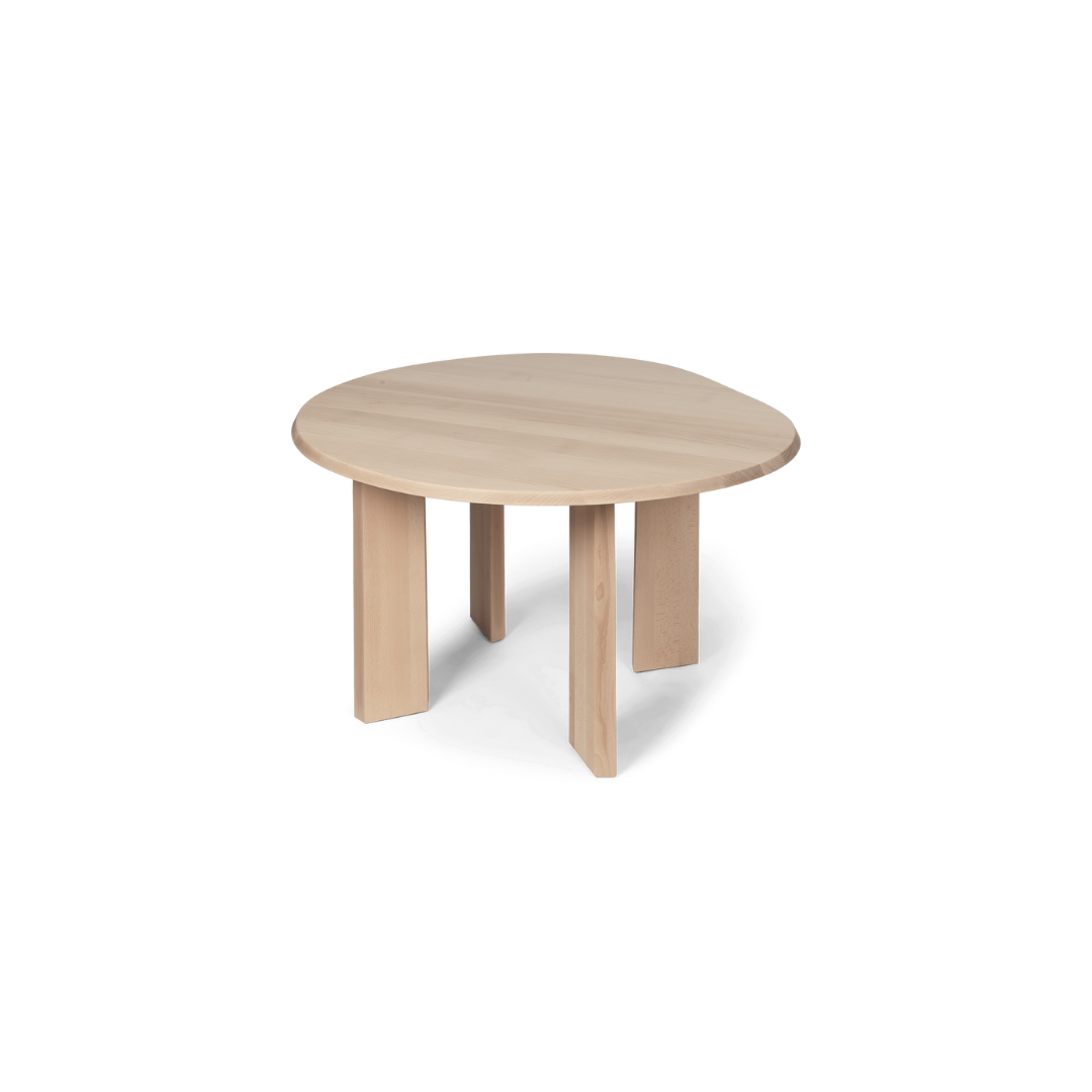 tarn dining table white stained beech by ferm LIVING top view #size_small-115cm
