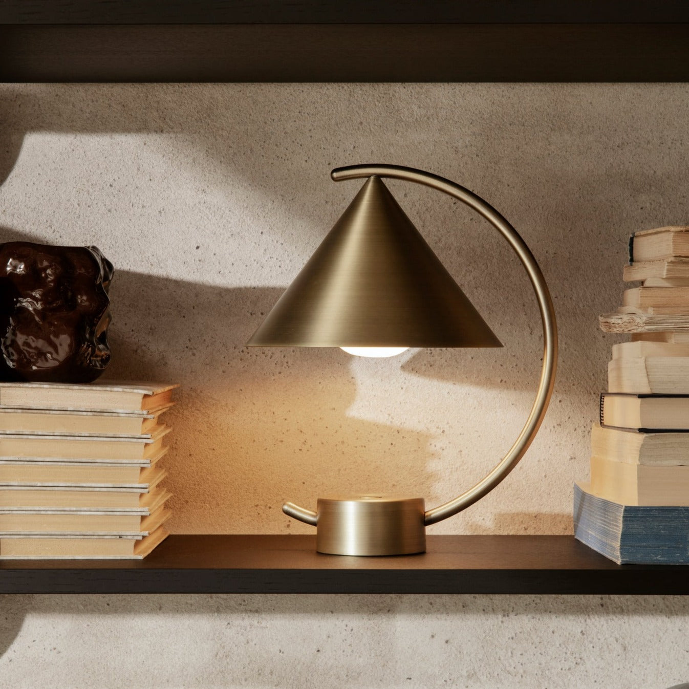 Ferm Living Meridian Lamp in brass. Buy online at someday designs. #colour_brass