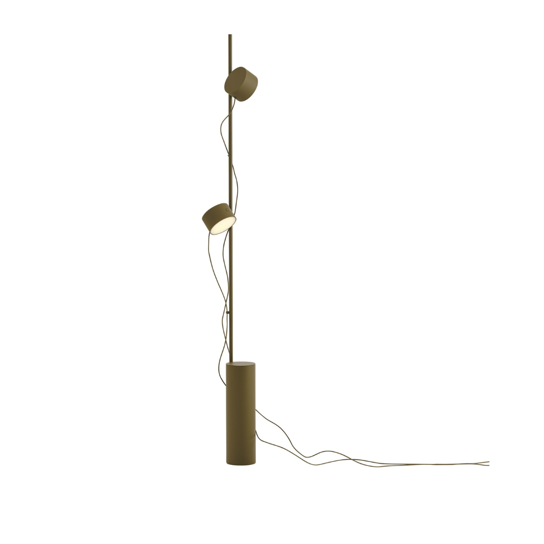 Muuto Post Floor Lamp in brown green, available from someday designs #colour_brown-green
