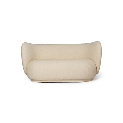 ferm LIVING Rico 2 Seater sofa, made to order from someday designs. #colour_off-white-nordic-boucle