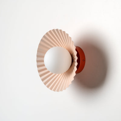 Houseof Pleat Wall and Flush Ceiling Lamp designed by Emma Gurner. Available from someday designs.