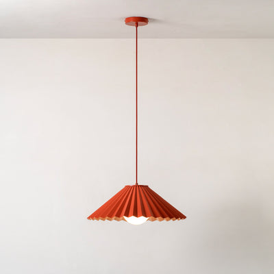 Houseof Pleat Pendant Ceiling Light designed by Emma Gurner, light on. Available from someday designs.